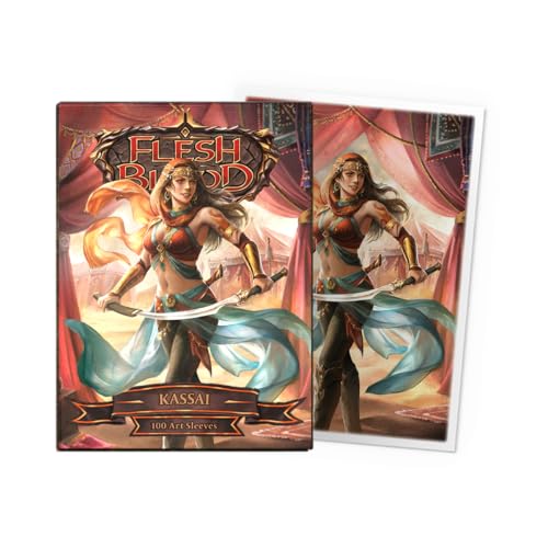 Dragon Shield | Flesh & Blood Art Sleeves | 100 CT - Smooth & Tough Premium TCG Sleeves | Compatible with Pokemon, One Piece & Magic the Gathering | Kassai - color: Kassai