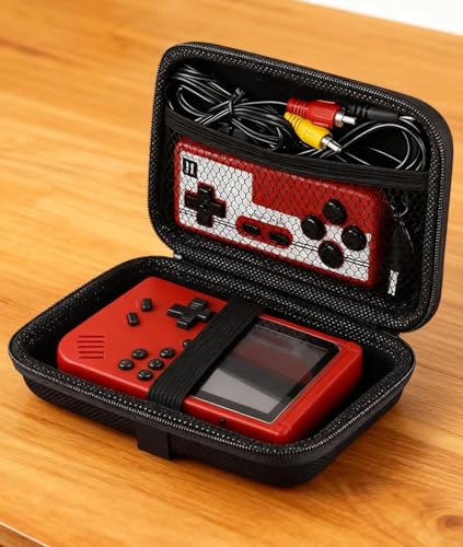 Handheld Game Console Carrying Case, Earphone Storage Case, Travel Retro Mini Game Player Box
