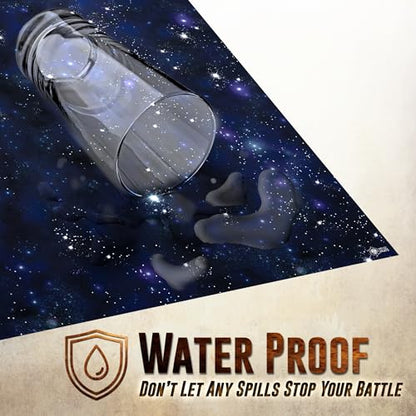Melee Mats Wargaming Battle Mat, 48"x72" - Terrain for Warhammer 40K, Dungeons and Dragons, Tabletop RPG, Miniatures & Strategy Games - Durable Vinyl Map - color: Blue Space, size: 48"x72