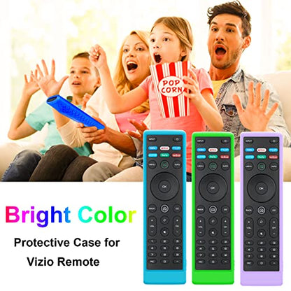 Cover for Vizio Remote, Compatible with Vizio Remote Case XRT136 / XRT140 D Series Universal Smart TV Control Replacement Silicone Skin Sleeve - color: Non-glow Blue