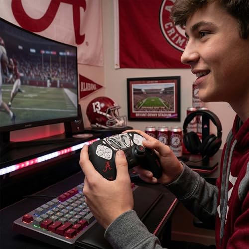 Silicone Gaming Cover Compatible with PS5 Controller - Officially Licensed University of Alabama Crimson Tide Night Design - color: Night-N1