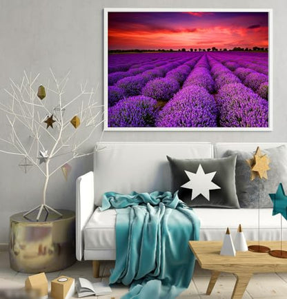 1000 Pieces for Spring Jigsaw Puzzles, Lavender Nature Landscape Flowers Puzzles for Adults, Plants Challenging Funny Puzzles for Friends Family Activity Game Nights Gifts - color: Spring