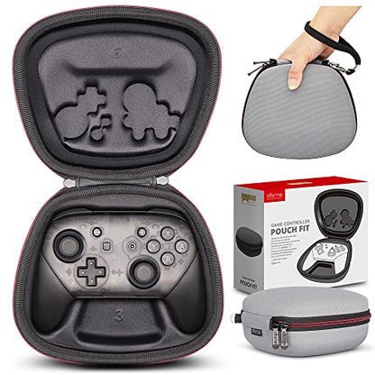 sisma Carry Case Compatible with Nintendo Switch & Switch 2 Pro Controller (2025), Hard Shell Travel Protective Case Portable Carrying Bag -Grey - color: Grey