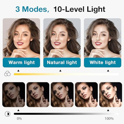 InnoGear Video Conference Light, On-Camera Video Lights for Monitor Desk LED Streaming Lighting with Remote and Touch Control Selfie Zoom Lighting for Computer Webcam Laptop Podcast, Recording
