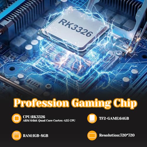 Upgrade S600 Retro Gaming Console, Anti-Slip Patterns Retro Handheld Game Console, 4.0 Inch 720x720 IPS Screen and 18,000+ Classic Games Retro Game Console for Gaming/Playdate/Party/Gift, Red 64G - style: Red 64G