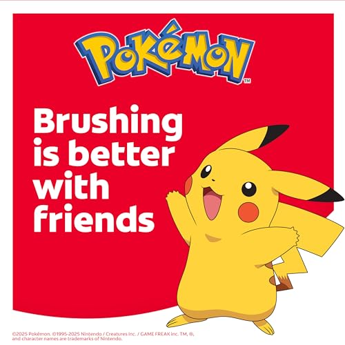 Colgate Kids Pokemon Toothbrush and Kids Toothpaste Gift Set, Includes Pokemon-Themed Battery Toothbrush, 2 Bubblegum Flavored Fluoride Toothpastes, and 2 Manual Toothbrushes - style: Pokemon