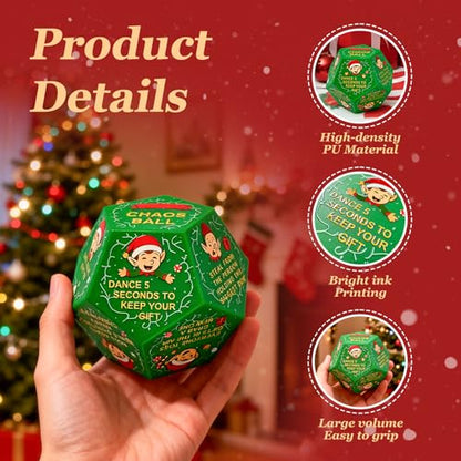 kykake 2026 Santa Swap Gift Exchange Dice,Exchange Gifts,Christmas Stocking Stuffers for Teen Men Women, Anniversary Birthday Gifts for Men Women, Large Dice Party Gifts for Xmas - color: Green-a