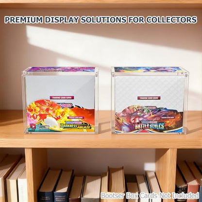 Booster Box Acrylic Protector Case Display Case 8mm Thick Magnetic Lid Closure Easy Top Loading UV Protection Dustproof Display Case Compatible with PKMN Booster Boxes(Case Only) - size: Booster Box Case