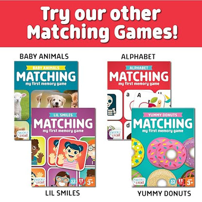 Chuckle & Roar Alphabet Matching Memory Game, Toddler Games, Kids Ages 3+ | Uppercase & Lowercase Letter Match, Up to 4 Players, Travel Toy for Toddlers 3-5, Screen-Free Preschool Game, Learning Game - color: Multicolor