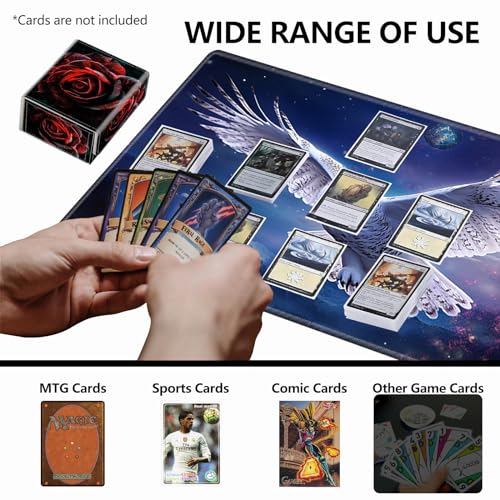 Strong Magnet Card Case Deck Box Mtg Card Box Playing Card Box Magic Deck Box Tcg Up to 200 Cards Creative Pattern Trading Card Storage Box for Collectible Card Games, Black And Red Roses - color: Black And Red Roses