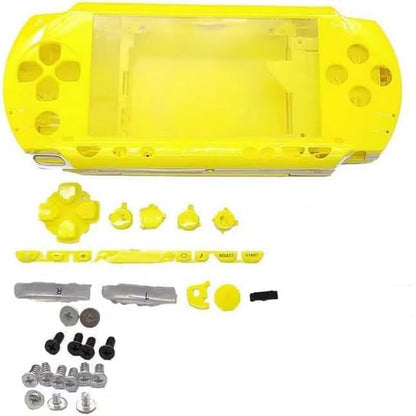 Full Housing Shell Case Cover with Button Set for PSP 1000 1001 Series Replacement (Yellow) - color: Yellow
