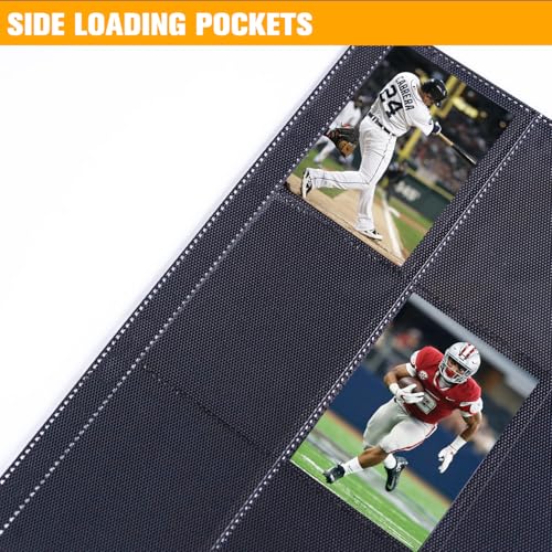 1000+ Pockets Trading Card Binder, 16 Pocket Ringless Side Loading Card Holder Album, Trading Card Album Fit for YuGiOh, MTG, TCG, Game, Sports Cards, Business Cards (Sky Blue) - color: Sky Blue