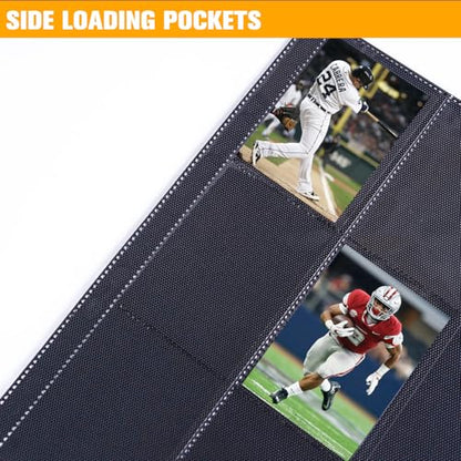 1000+ Pockets Trading Card Binder, 16 Pocket Ringless Side Loading Card Holder Album, Trading Card Album Fit for YuGiOh, MTG, TCG, Game, Sports Cards, Business Cards (Sky Blue) - color: Sky Blue