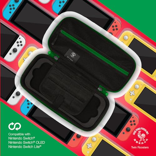Hyperkin Edition Limited Sriracha EVA Hard Shell Console, Travel Carrying Case – Officially Licensed - For Nintendo Switch® OLED Model/Nintendo Switch Lite®/Nintendo Switch® (Twin Roosters)