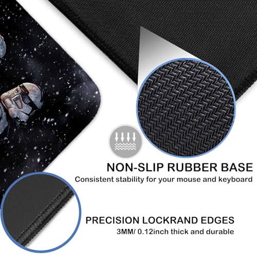 Extra Large Gaming Mouse Pad Design Desk Pad XXL,Mousepad with Non-Slip Rubber Base & Stitched Edges Mouse Mat,Portable Desk Mat for Computer Keyboard Mice Laptop and PC,31.5X15.7 inches - color: Pattern06