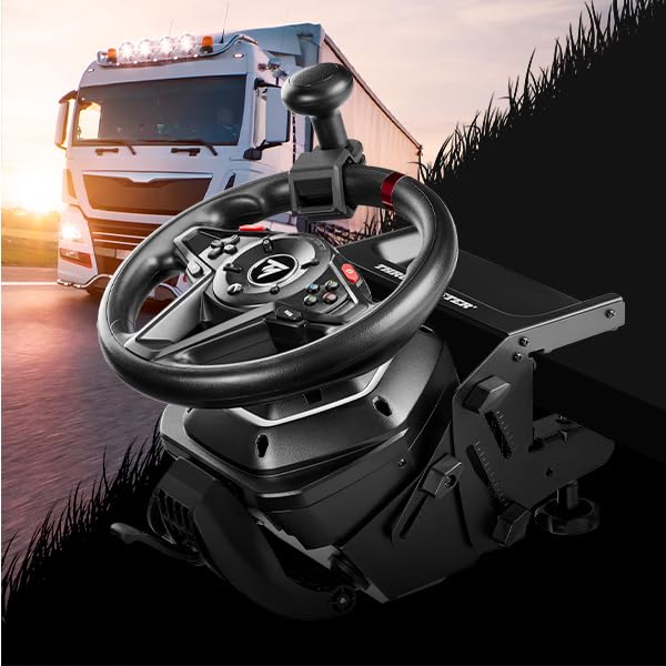 Thrustmaster T128 SimTask Truck & Farming Sim Wheel Pack - XBOX & PC | Force-feedback base, T2PM pedals, steering kit, 900-degree rotation, metal flat-mount clamp, 3-axis height adjustment - style: T128X & Steering Kit Bundle