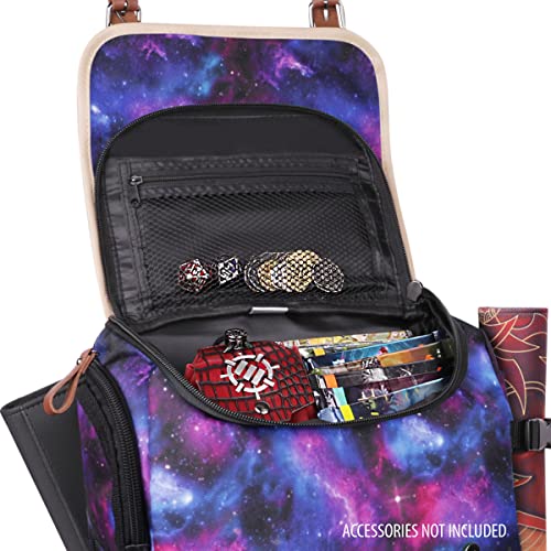 ENHANCE Designer Edition TCG Backpack - MTG Deck Bag Card Binder Space, TCG Deck Box Storage, MTG Playmat Holder - Card Storage Compatible with Magic the Gathering, Pokemon, Lorcana (Canvas Galaxy) - color: Canvas Galaxy