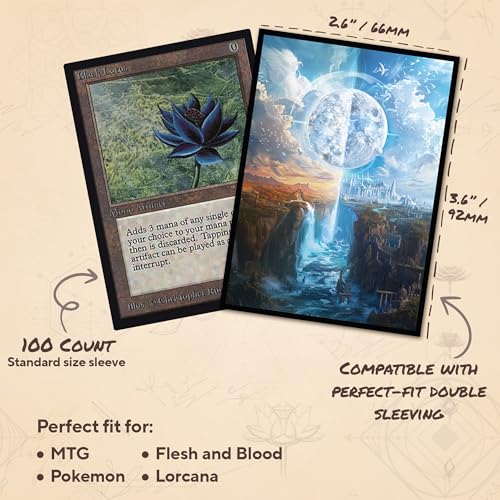 White Blue - MTG Card Sleeves, 104ct, Standard Size, Smooth | Perfect for Double Sleeving, Smudge Resistant Matte Back, Standard 66x92mm - Compatible with Magic The Gathering & TCG Cards - color: White Blue