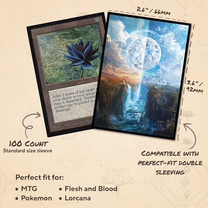 White Blue - MTG Card Sleeves, 104ct, Standard Size, Smooth | Perfect for Double Sleeving, Smudge Resistant Matte Back, Standard 66x92mm - Compatible with Magic The Gathering & TCG Cards - color: White Blue