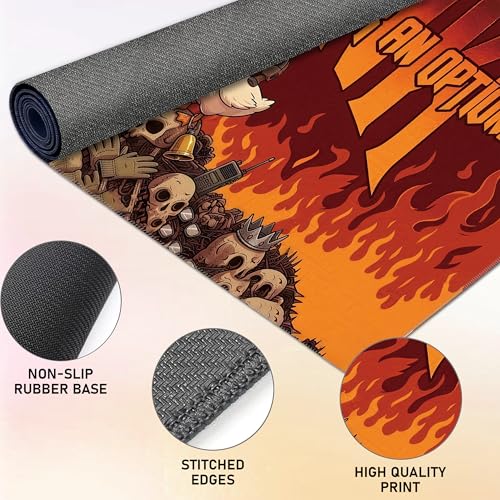Ultimate TCG Battle Set: 24"x14" Stitched Fantasy Playmat, 16 Dice & Carry Bag – Non-Slip 2mm Rubber Card Game Mat for Trading Card Games (Chaos Goose, Classic Series) - color: Chaos Goose, size: CLASSIC SERIES