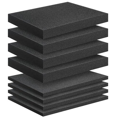 8 Pcs Pick Apart Foam Insert 4 PCS Foam Pads 4 PCS Pluck Foam Pre Cubed Foam Insert Pre Separated Cube Sheet Foam with Bottom Use for Interlocking Cases Tool Box Board Game Storage Drawer 16" x 12" - style: 16IN*12IN/8PCS