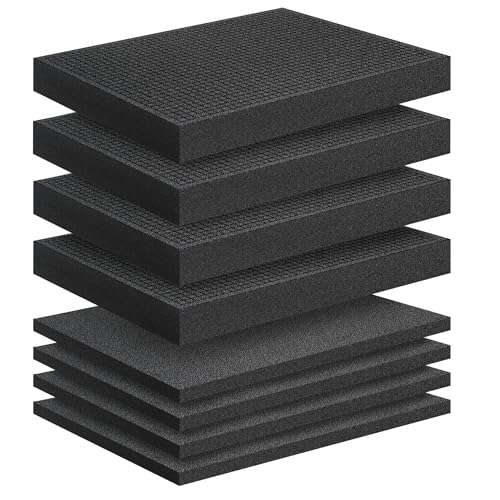 8 Pcs Pick Apart Foam Insert 4 PCS Foam Pads 4 PCS Pluck Foam Pre Cubed Foam Insert Pre Separated Cube Sheet Foam with Bottom Use for Interlocking Cases Tool Box Board Game Storage Drawer 16" x 12" - style: 16IN*12IN/8PCS