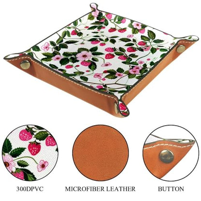Strawberry Florals Dice Tray Dice Rolling Tray Folding Dice Holder for Dice Games, Like RPG, DND and Other Table Games - color: Multi 20