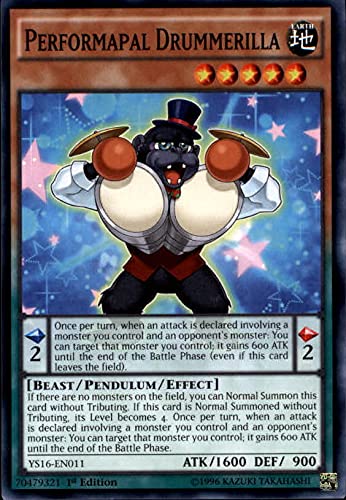 2016 Yu-Gi-Oh Starter Deck Yuya 1st Edition #YS16EN011 Performapal Drummerilla C