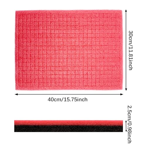 Toolboxes Foam Sponge Insert Game Box Board Cases Pre Cut Segments Customizable Drawer Padding Shock Absorbing Suitable for Camera Cases to, Black red 2.5cm - size: black red 2.5cm