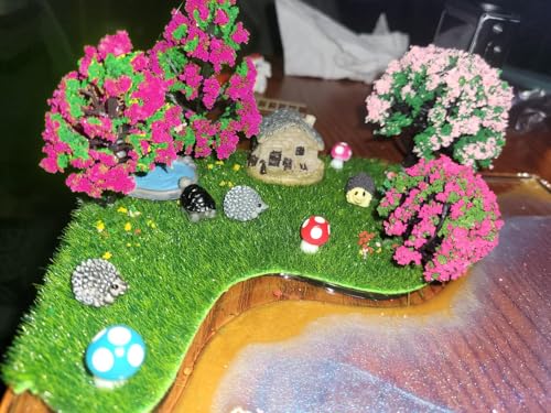 29pcs Mixed Model Trees, 1.5-4.8 inch(4-12 cm), OrgMemory Fruit Trees, Ho Scale Trees, Model Train Scenery, Architecture Trees, Flower Trees with No Bases - style: 29pcs flower trees