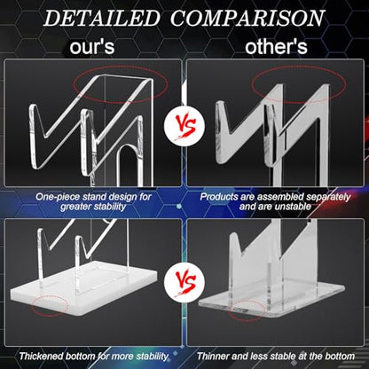 FYY Game Controller Holder 2 Tiers - Universal Dual Controller Stand with Headphone Holder, Acrylic White Display Stand Compatible with Nintendo Switch Xbox PS5 PS4, Desk Mount - color: 2-Tier-White