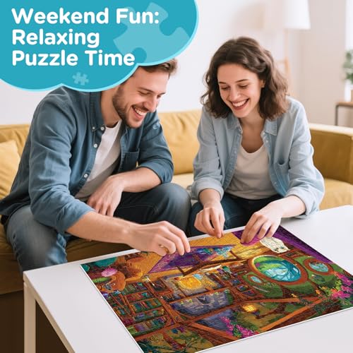 500 Piece Puzzles for Adults,Owl Forest Jigsaw Puzzles 500 Pieces,Magic House Puzzle 500 Pieces Adult Funny Jigsaw Puzzle Premium Cardboard Puzzles Home Decor Birthday Party Gift - style: Magic House
