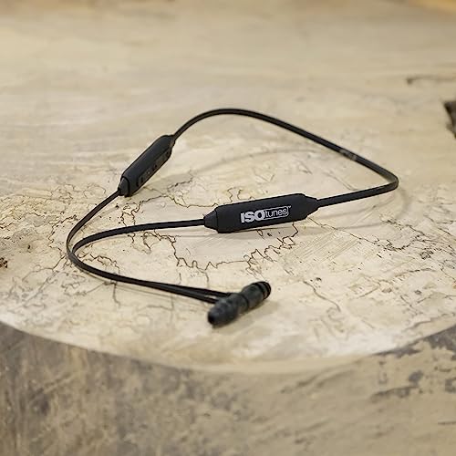 ISOtunes Xtra 2.0 Bluetooth Hearing Protection, OSHA Compliant Work Earbuds | 27 dB NRR, 85 dB volume limit, 11-hour battery, noise-cancelling mic, sound-isolating earplug design - color: Matte Black