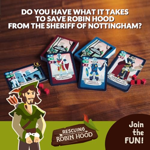 Rescuing Robin Hood – Cooperative Deck-Building Card & Strategy Tabletop Board Game | 1-5 Players | Ages 10+ | Medieval Fantasy Adventure | Kids, Teens, Adults, Family & Friends | Co-Op Fun Game Night
