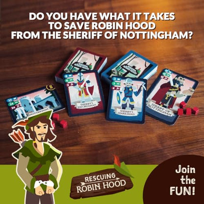 Rescuing Robin Hood – Cooperative Deck-Building Card & Strategy Tabletop Board Game | 1-5 Players | Ages 10+ | Medieval Fantasy Adventure | Kids, Teens, Adults, Family & Friends | Co-Op Fun Game Night