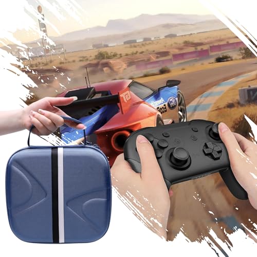 XANAD 2-in-1 Controller Case for Xbox/Playstation/Nintendo Switch/PowerA/ELISWEEN/GameSir/Diswoe/TIANHOO Wireless Controller - Hard Travel Protective Carrying Storage Bag(Blue) - color: Blue 2-in-1