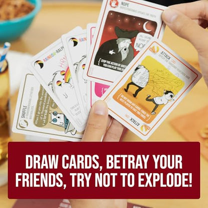 Exploding Kittens Original Edition: 2-5 Players - Ages 7+ Family Card Game | Draw cards, betray your friends, and try not to explode! Great for family game nights, parties, travel, quick 15-minute play. - style: Original Edition