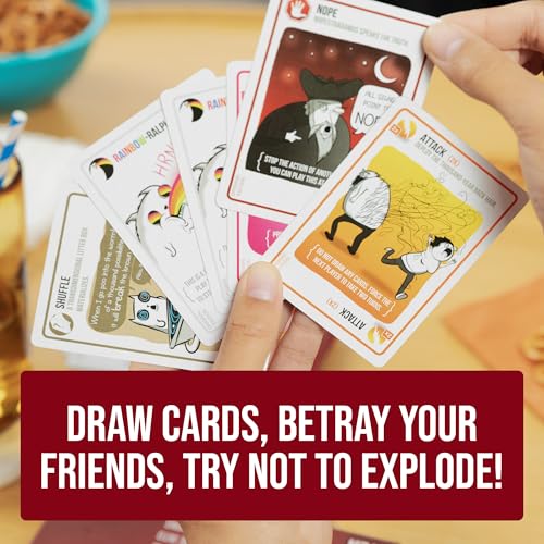 Exploding Kittens Original Edition: 2-5 Players - Ages 7+ Family Card Game | Draw cards, betray your friends, and try not to explode! Great for family game nights, parties, travel, quick 15-minute play. - style: Original Edition