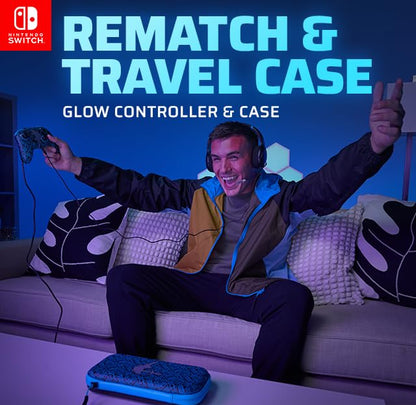 PDP Gaming GLOW Bundle Kit: REMATCH Wired Pro Controller + Travel Case, Officially Licensed for Nintendo Switch/Lite/OLED, Legend of Zelda Breath of the Wild Sheikah Shoot (Glow in the Dark) - style: Sheikah Shoot Controller + Case