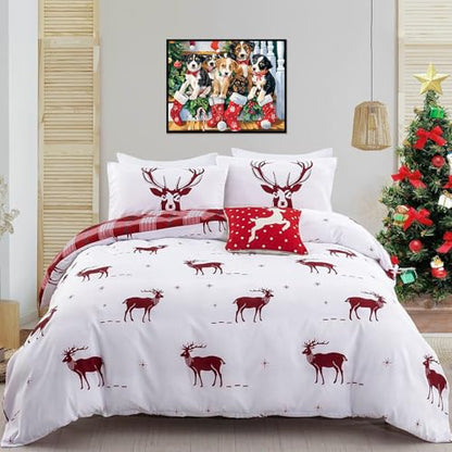 Christmas Puzzle 100 Piece Puzzles for Kids, Christmas Dogs Puzzle 100 Pieces Christmas Puppies Puzzle 100 Piece Puzzles for Adults Christmas Puzzle Puppies Puzzles for Kids Ages 6-10 Brain Teaser - color: Christmas Dogs