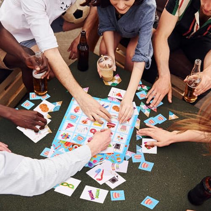Blosssound 24 Players Birthday Bingo Games Happy Birth Day Bingo Cards for Adults Fun Birthday Party Game Family Activities Party Favors for Family Large Group Classroom - style: Birthday