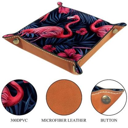 Leaves Flamingo Dice Tray Dice Rolling Tray Folding Dice Holder for Dice Games, Like RPG, DND and Other Table Games - color: Multi 9
