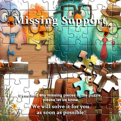 PICKFORU Funny Bird Puzzles for Adults 1000 Pieces, Nature Cute Animal Colorful Wildflower Puzzle, Impossible Hard Challenge Jigsaw Puzzle - style: Funny Bird Puzzles