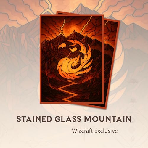 Stained Glass Mountain MTG Card Sleeves (Smooth) - 104 Count Standard Size TCG Sleeves - Compatible with Magic The Gathering - Double Sleeving - Original Art Design, Premium Protection - color: Stained Glass Mountain