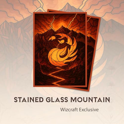 Stained Glass Mountain MTG Card Sleeves (Smooth) - 104 Count Standard Size TCG Sleeves - Compatible with Magic The Gathering - Double Sleeving - Original Art Design, Premium Protection - color: Stained Glass Mountain