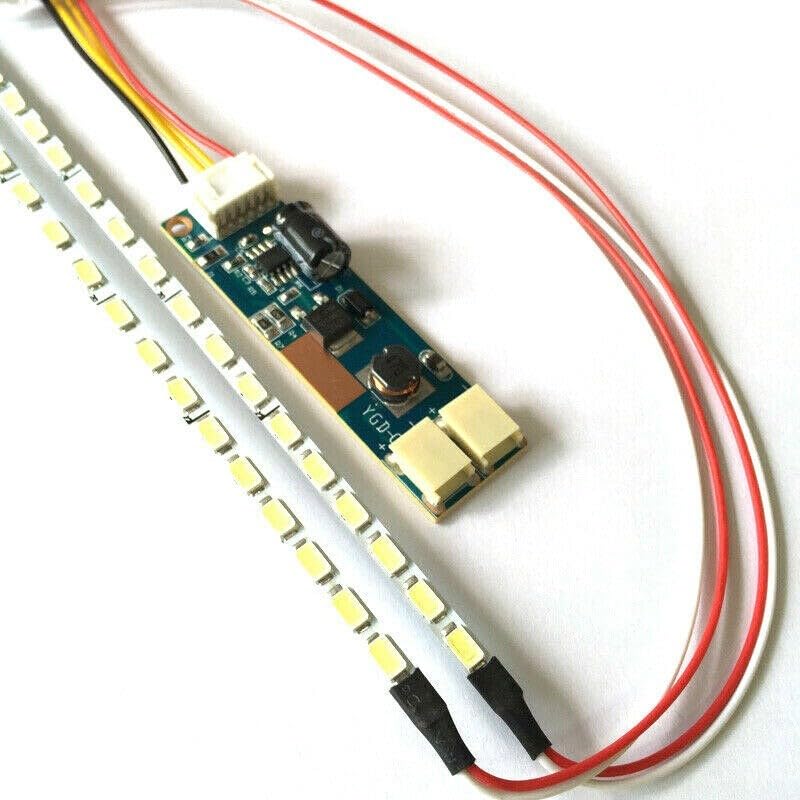 533mm LED Backlight Strip Kit, High Brightness 700 Nits, Upgrade for 15 23 Inch LCD Monitor, 5630 Lamp Beads, Energy Saving Fiberglass Board, for Easy Install with Driver and Cable