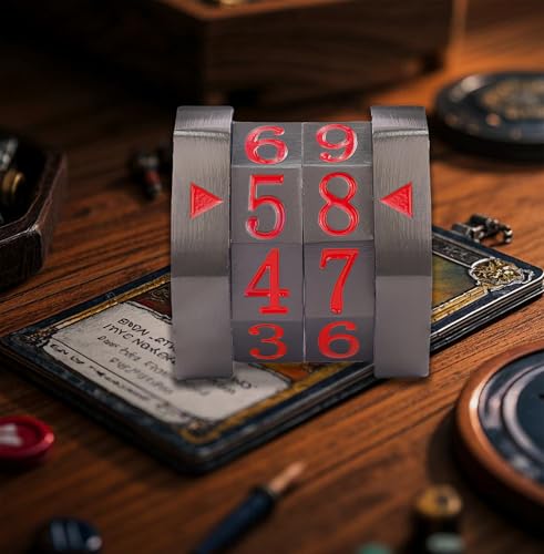 Metal MTG Life Counter, Life Counter MTG, Magic Life Counter Gift Box Packaging Suitable for Board Games, Card Games, Compatible with MTGs and TTRPG(Black Nickel_Red) - color: Black Nickel_red