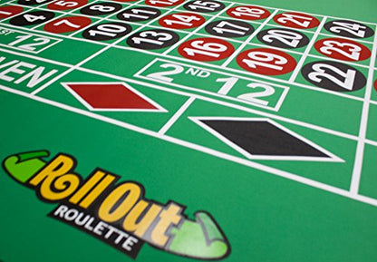 Roll Out Gaming No-Slip Rubber Foam Casino Table Top Layout - style: Roulette Table Top