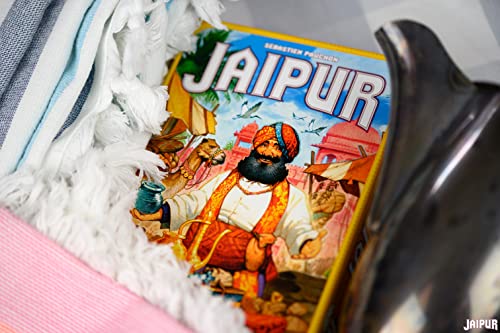 Jaipur Board Game - 2-Player Trading Card Strategy for Adults & Families, Fast-Paced Merchant Duel, Adult Board Games, Fun for Adults, 2 Players, Ages 10+, 30 Minute Playtime | For quick duels, trade goods for top rupees, Fast-paced timing in a 2-player f