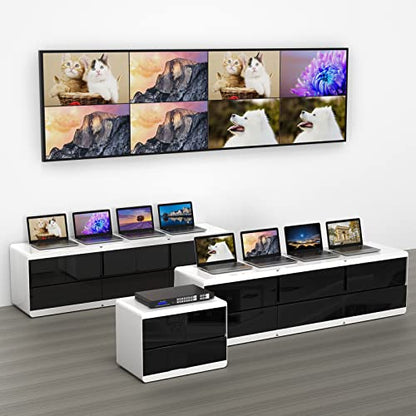 8x8 HDMI Matrix 4K@30Hz (Built-in US ADI Chip), 1U Rackmount AV Switcher, RS232+LAN Ports, 6 Control Modes, Hot Swappable, Power Off Memory, 16 Preset Scenes, EDID HDCP Compatible - size: 8 in 8 out